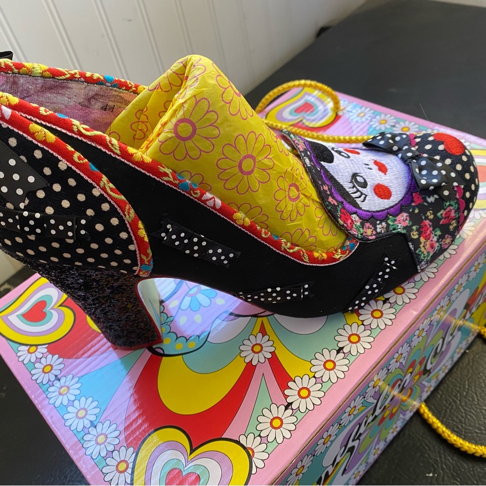 Irregular Choice discontinued black Matryoshka 41 New